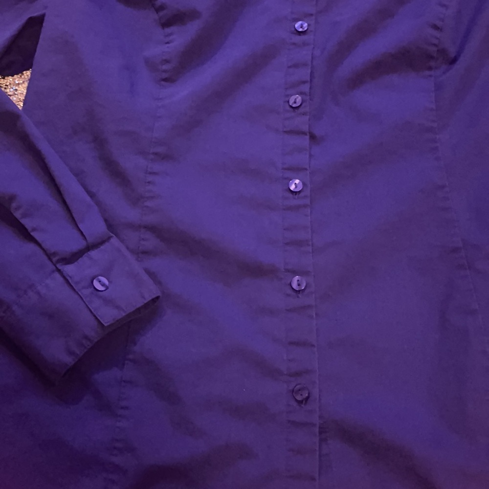 Worthington Dress Shirts - Size 12/L - Blue & Purple - Picture 4 of 9